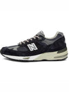 991 Suede Low Top Sneakers Navy - NEW BALANCE - BALAAN 3