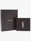 Monogram East West Half Wallet Black - SAINT LAURENT - BALAAN 10