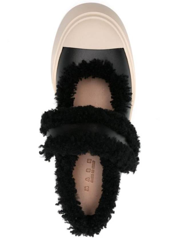 Marni Calf Leather And Shearling Pablo Mary Jane Sneakers - MARNI - BALAAN 3