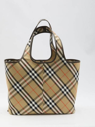 Check Medium Tote Bag Sand - BURBERRY - BALAAN 2