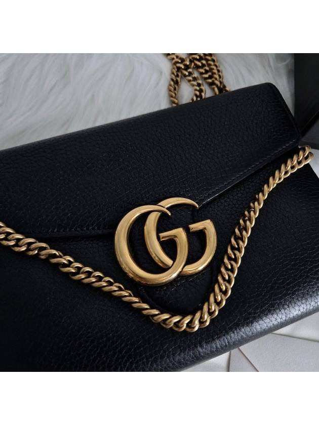 GG Marmont Chain Cross Bag Black 401232 - GUCCI - BALAAN 6