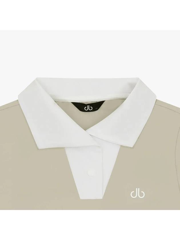 Drew Single Variation Color Scheme Short Sleeve T-Shirt DF42ST03BEIGE - DRUH GOLF - BALAAN 3