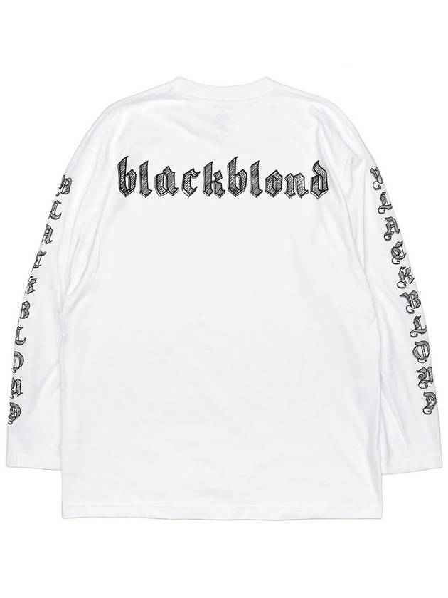 BBD Sketch Logo Long T Shirt White - BLACKBLOND - BALAAN 3