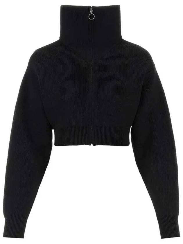 Women's High Neck Crop Cardigan Black - ISABEL MARANT - BALAAN 3