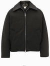 Intrecciato Leather Collar Tech Nylon Puffer Jacket Black - BOTTEGA VENETA - BALAAN 7