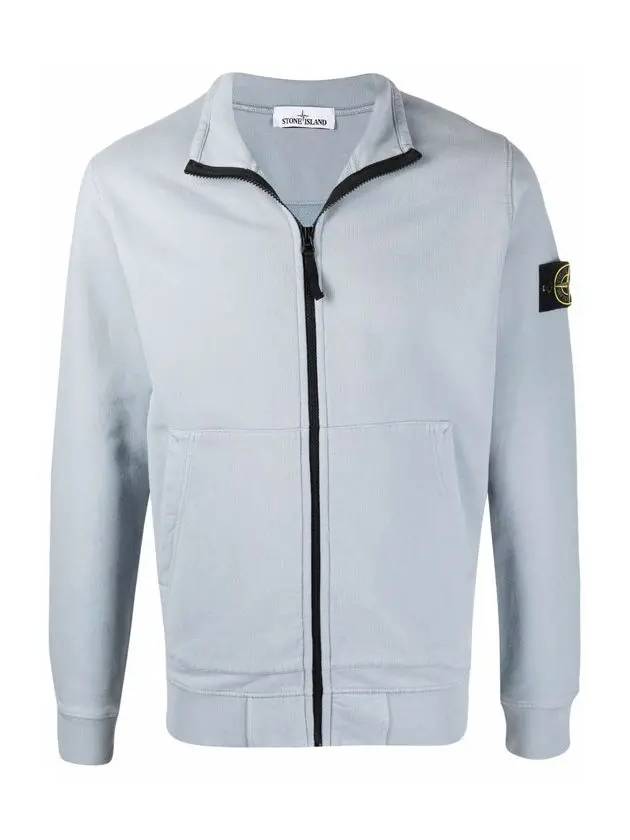 Wappen Patch Cotton Zip-up Jacket Sky Blue - STONE ISLAND - BALAAN 3