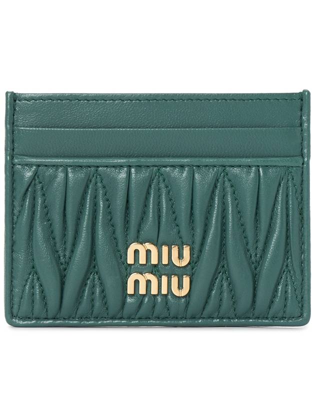 Materasse Nappa Leather Card Wallet Lagoon Blue - MIU MIU - BALAAN 2