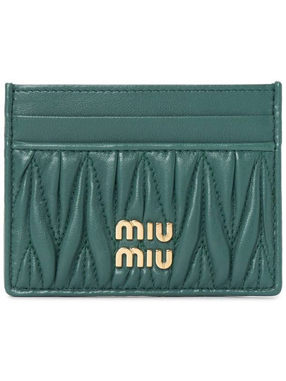 Materasse Nappa Leather Card Wallet Lagoon Blue - MIU MIU - BALAAN 2