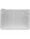 Crinkle Leather Clutch Bag Silver - MAISON MARGIELA - BALAAN 1