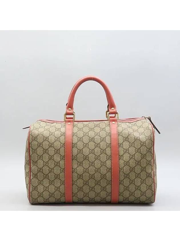 193603 GG logo PVC pink leather trimming Boston tote bag - GUCCI - BALAAN 3