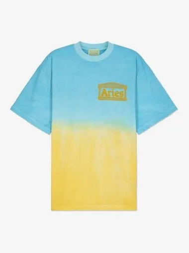 Desert Trip Deep Dye Short Sleeve T Shirt Blue CTAR60006BLUE - ARIES - BALAAN 1