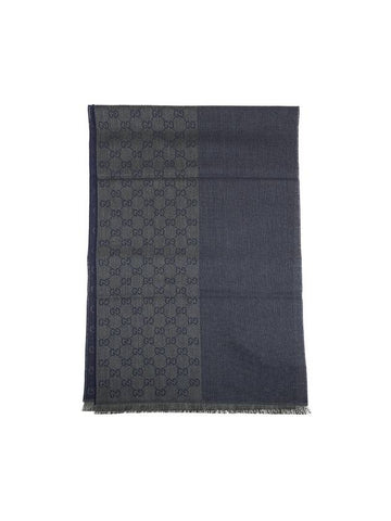 GG Microssima Two-Tone Wool Muffler Navy - GUCCI - BALAAN 1