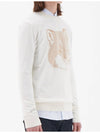 Pique Fox Head Round Neck Knit Top Ecru - MAISON KITSUNE - BALAAN 6