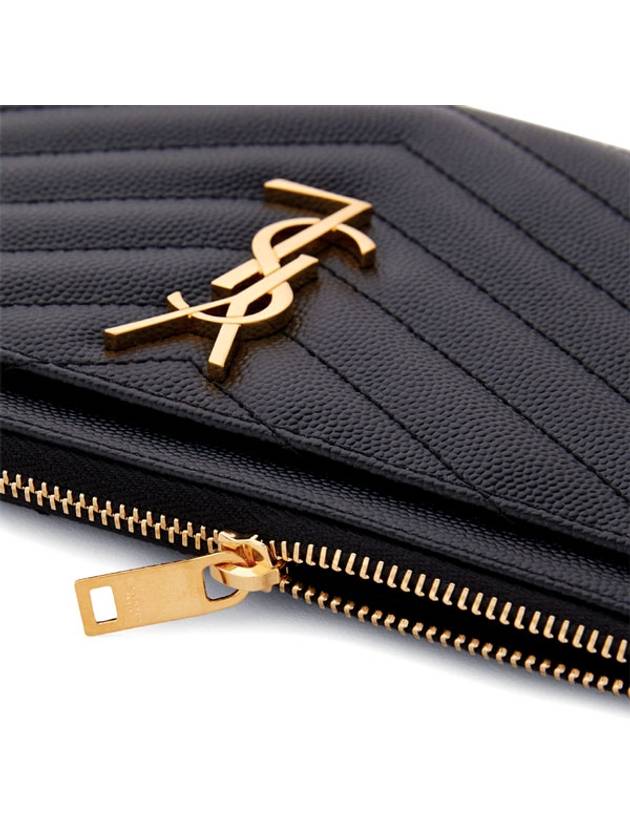 Monogram Quilted Bill Pouch Clutch Bag Black - SAINT LAURENT - BALAAN 5