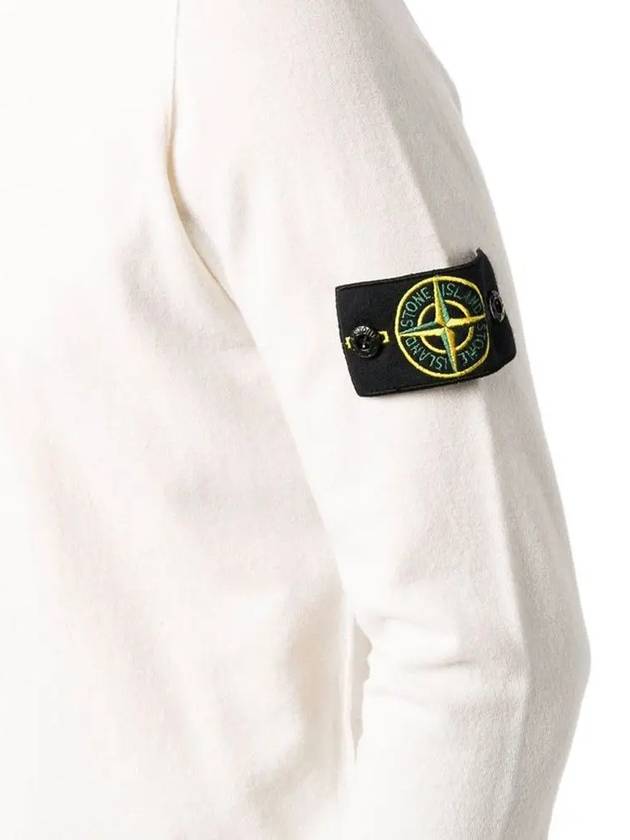 Waffen Patch Crew Neck Wool Knit Top Ivory - STONE ISLAND - BALAAN 5