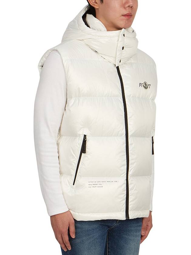 Marsh Hooded Padded Down Vest White - MONCLER - BALAAN 5