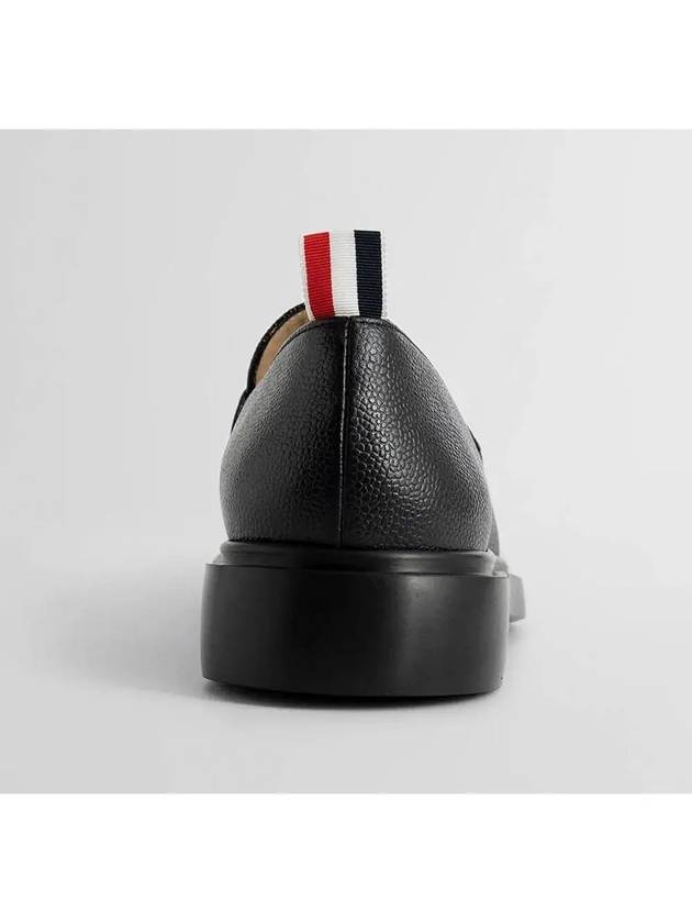 Pebble Grain Rubber Sole Penny Loafer Black - THOM BROWNE - BALAAN 5