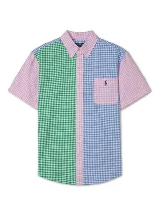 short sleeve oxford shirt multi - POLO RALPH LAUREN - BALAAN 1