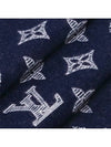 Monogram Shadow Wool Cashmere Scarf Navy - LOUIS VUITTON - BALAAN 4