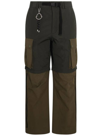 Logo Cargo Track Pants Green - MONCLER - BALAAN 1