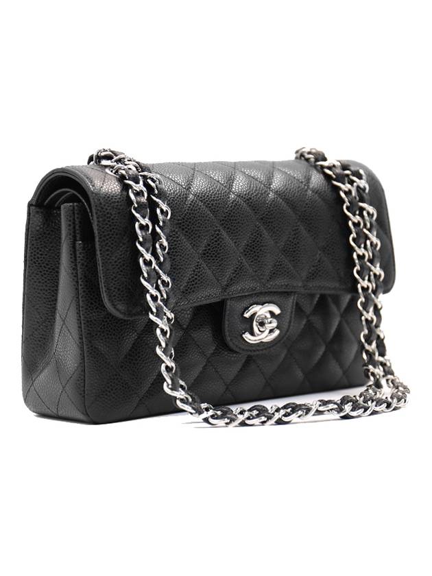 Classic Flap Small Calfskin Shoulder Bag Black - CHANEL - BALAAN 4