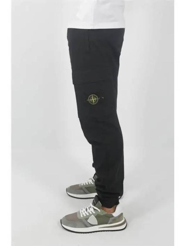 Wappen Patch Cargo Jogger Track Pants Black - STONE ISLAND - BALAAN 5