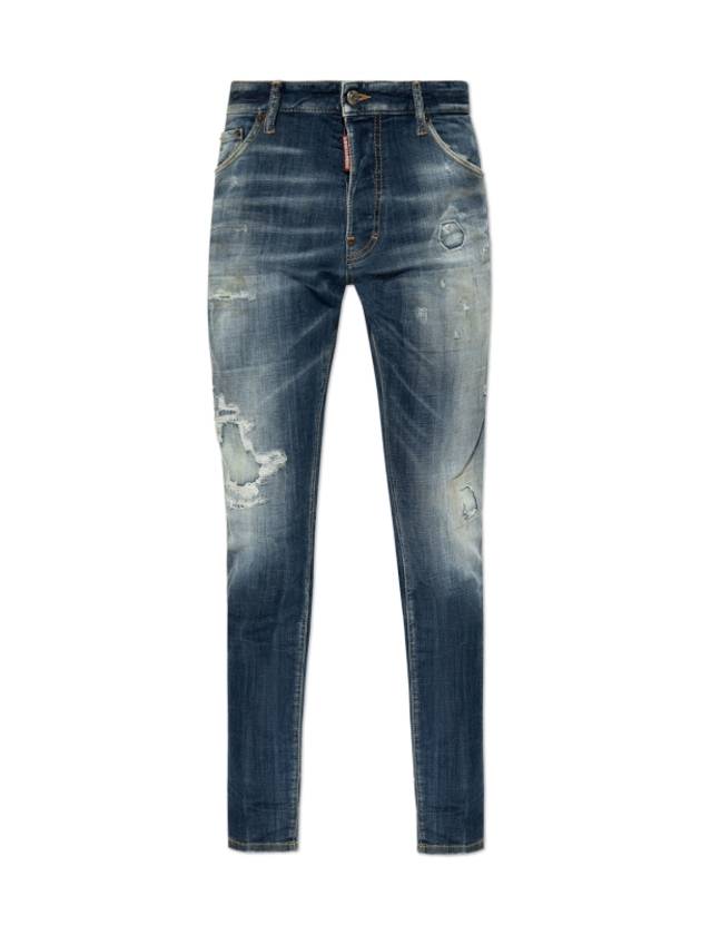 Distressed Skinny Cut Jeans Blue - DSQUARED2 - BALAAN 2