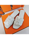 Oran Calfskin Slippers Blanc - HERMES - BALAAN 2