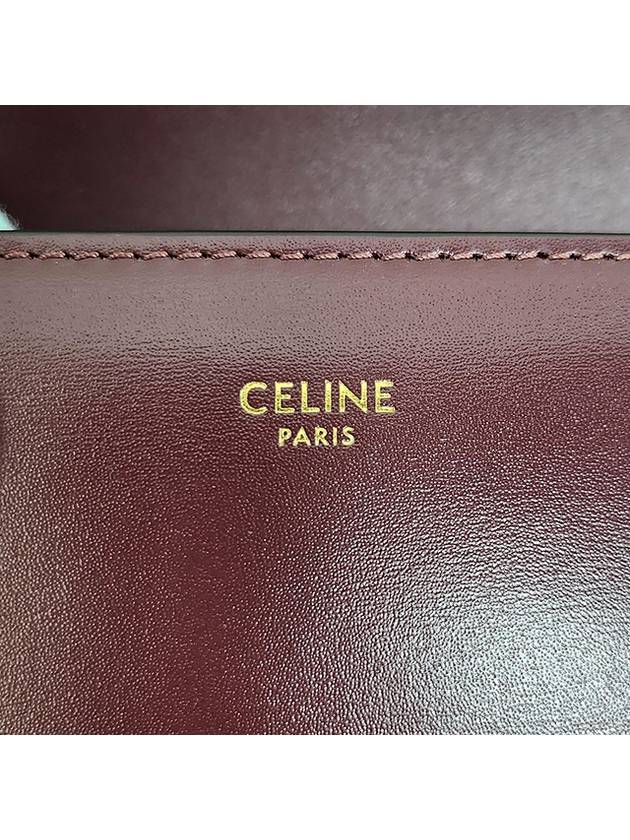 College Triomphe Shiny Calfskin Cross Bag Dark Burgundy - CELINE - BALAAN 10