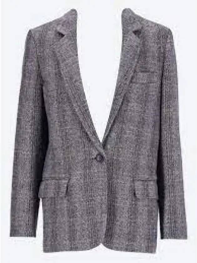 Charlene Single Breasted Wool Blazer Jacket Grey - ISABEL MARANT - BALAAN 1