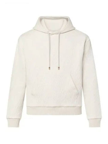 JACQUARD COTTON BLEND JERSEY HOODIE 1AFXU2 - LOUIS VUITTON - BALAAN 1