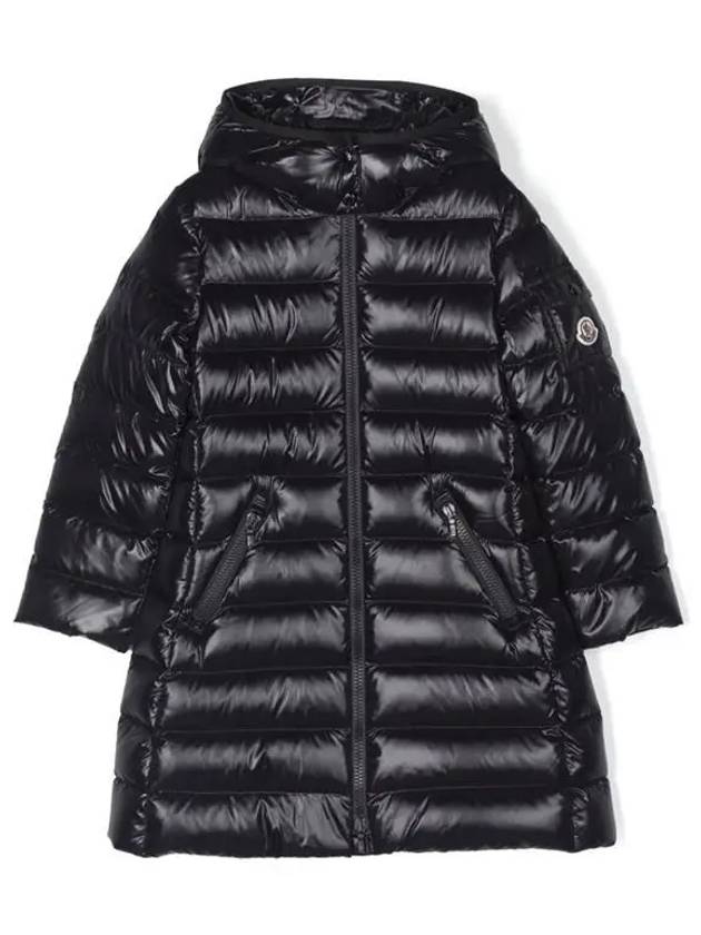 Moncler Junior 12 MOKA Hooded Down Coat Black - MONCLER - BALAAN 1