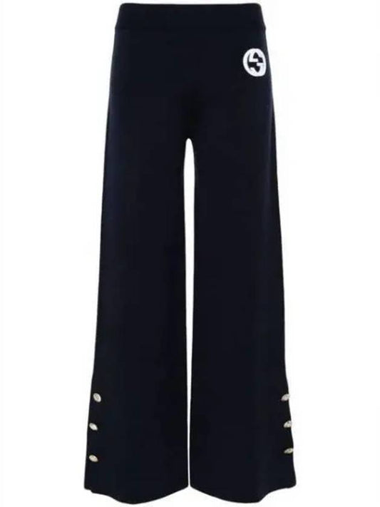 Interlocking G Wide Pants Navy - GUCCI - BALAAN 2