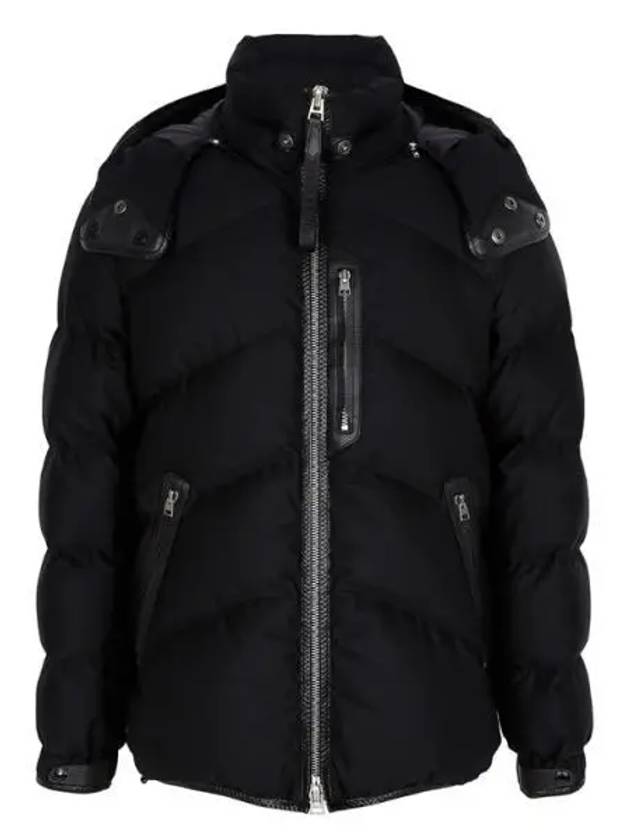 Wool Cashmere Down Jacket Black - TOM FORD - BALAAN 2