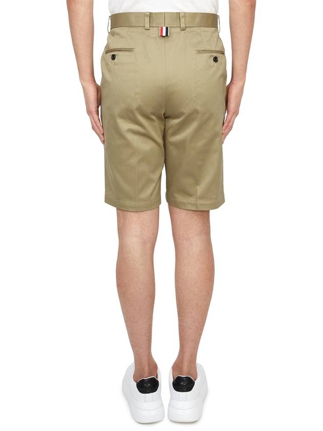 Unconstructed Chino Cotton Twill Shorts Beige - THOM BROWNE - BALAAN 4