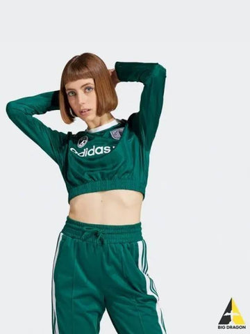 Football Long Sleeve Crop Tee CGREEN - ADIDAS - BALAAN 1