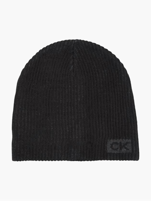 Plated ribbed cuff beanie glove set - CALVIN KLEIN - BALAAN 1