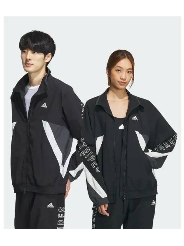 adidas Warding Oversized Fit Woven Full Zip Jacket IS5146 - ADIDAS - BALAAN 1