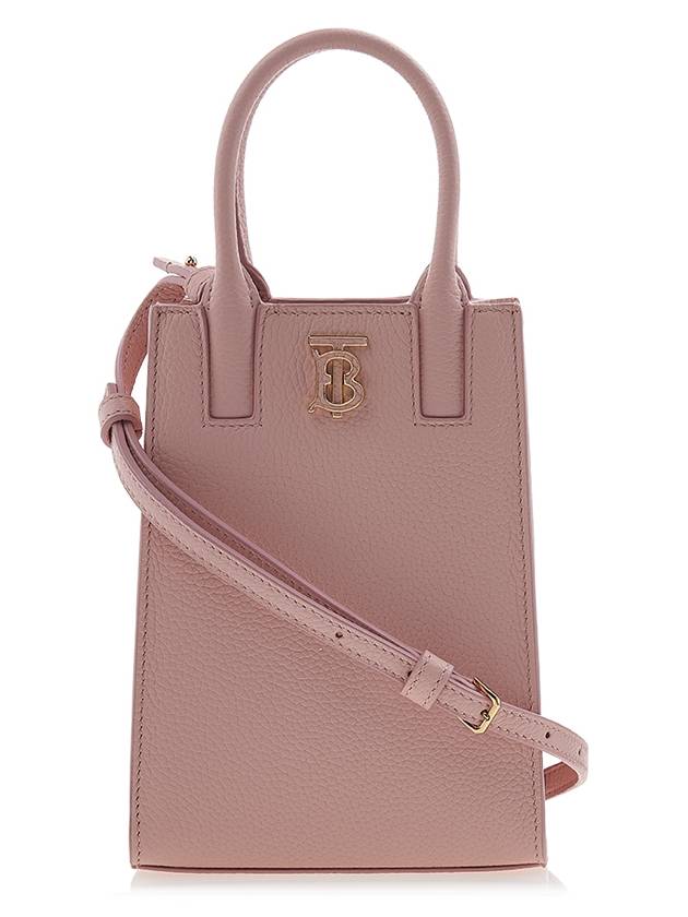 Micro Frances Leather Tote Bag Pink - BURBERRY - BALAAN 2