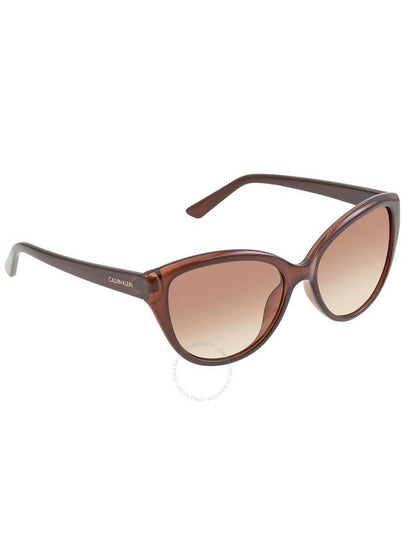 Calvin Klein Brown Gradient Cat Eye Ladies Sunglasses CK19536S 210 55 - CALVIN KLEIN - BALAAN 2