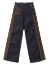 Flower Embroidered Cotton Denim Jeans Blue - DIOR - BALAAN 2