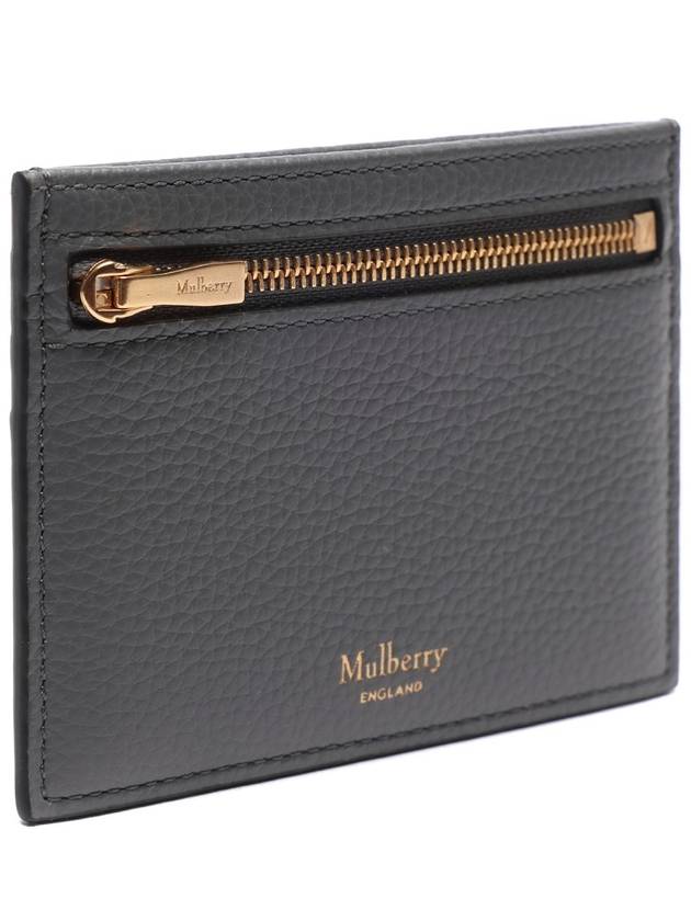 Classic Grain Leather Zipped Card Holder Charcoal - MULBERRY - BALAAN 4