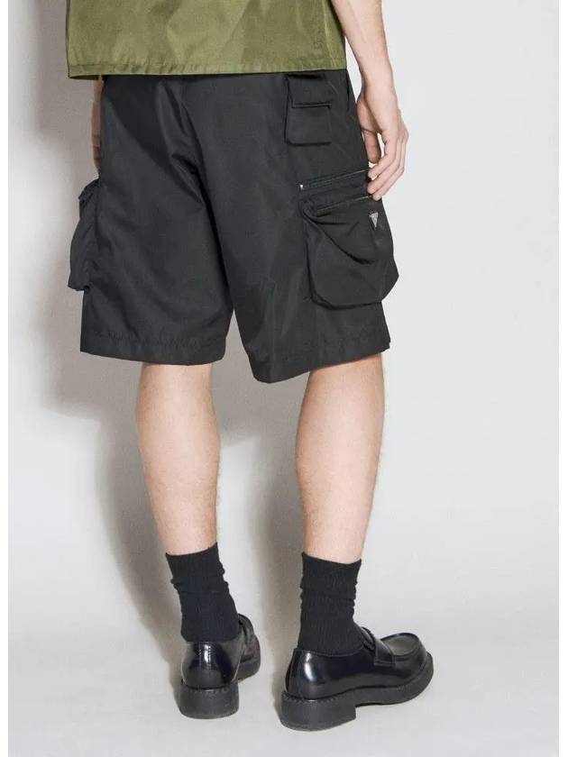 Re-Nylon Bermudas Shorts Black - PRADA - BALAAN 4