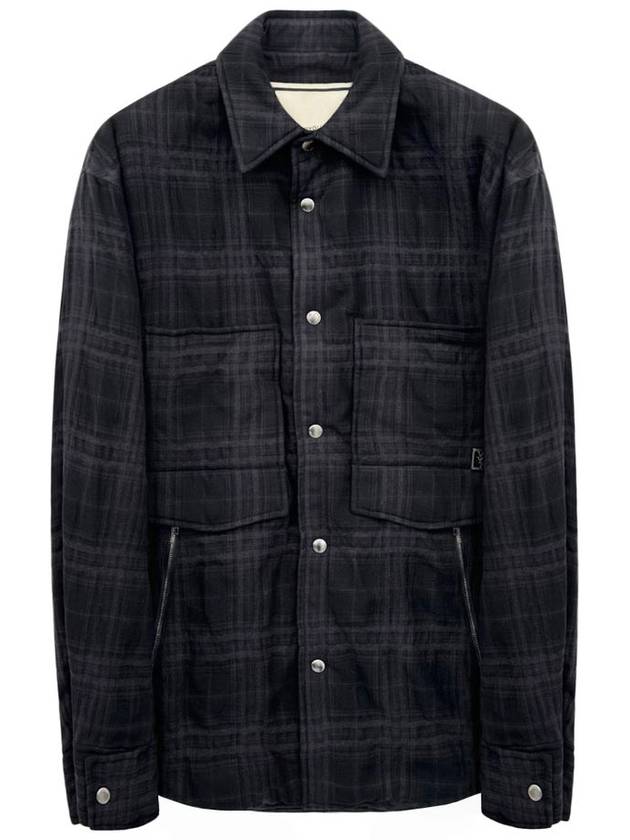 Black Padded Check Shirt W243SH13836B - WOOYOUNGMI - BALAAN 1