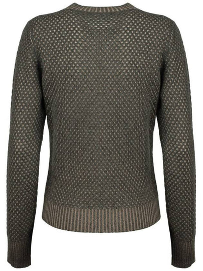 Fabiana Filippi Grey Virgin Wool Mesh Sweater - FABIANA FILIPPI - BALAAN 2