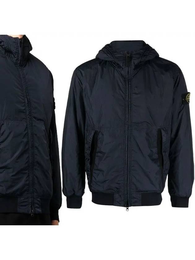 Men's Garment Dyed Crinkle Reps Recycled Nylon Primaloft TC Hooded Jacket Lead - STONE ISLAND - BALAAN 2