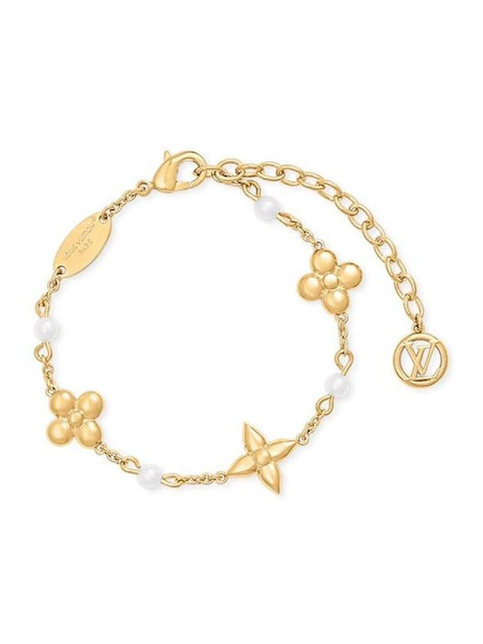 Women's Louisa Monogram Flower Charm Bracelet Gold - LOUIS VUITTON - BALAAN 1