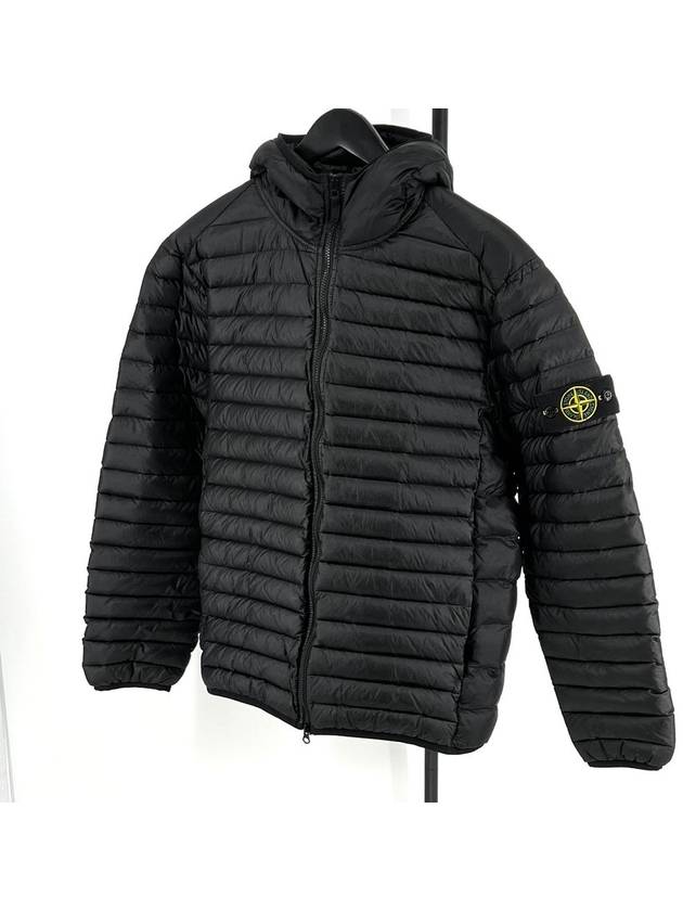 Room Woven Padded Hood Jumper Black L Size - STONE ISLAND - BALAAN 1