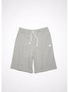 Face Logo Fleece Sweat Shorts Grey - ACNE STUDIOS - BALAAN 5