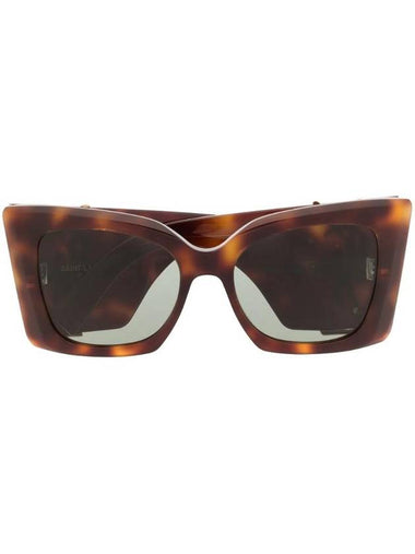 Eyewear Oversize Frame Sunglasses Havana Brown - SAINT LAURENT - BALAAN 1